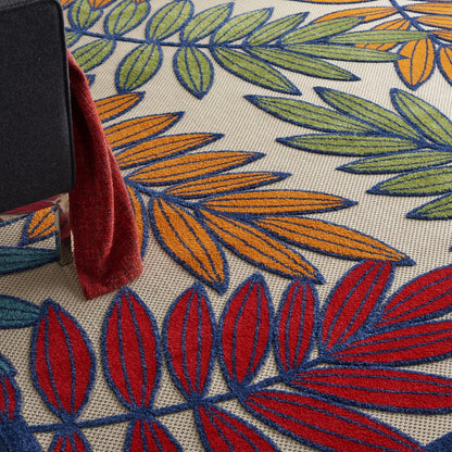 10' X 13' Blue And Beige Indoor Outdoor Area Rug HomeRoots