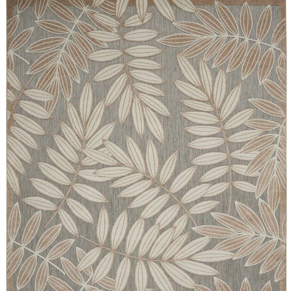 10' X 13' Gray And Ivory Indoor Outdoor Area Rug — view 3