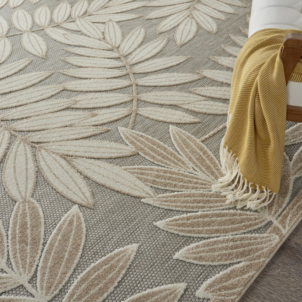 10' X 13' Gray And Ivory Indoor Outdoor Area Rug — view 6