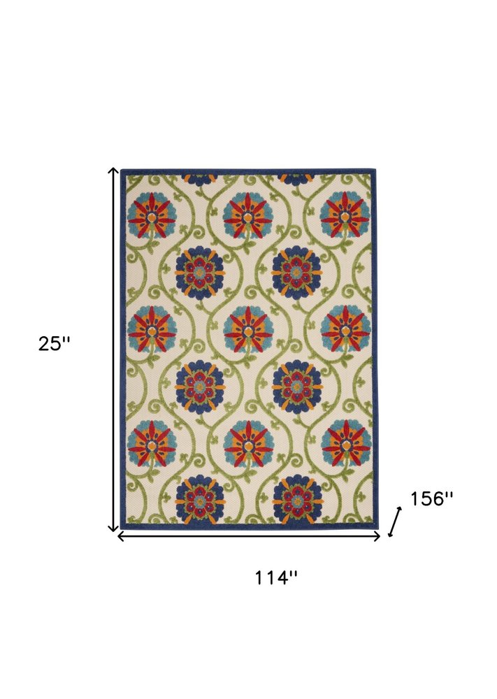 10' X 13' Blue Indoor Outdoor Area Rug — view 1