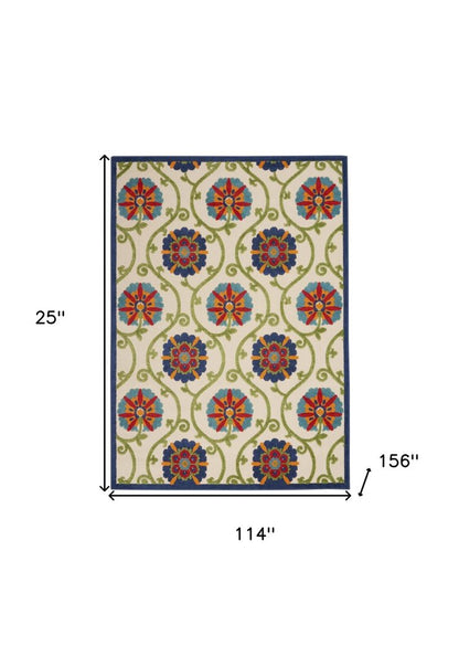 10' X 13' Blue Indoor Outdoor Area Rug HomeRoots