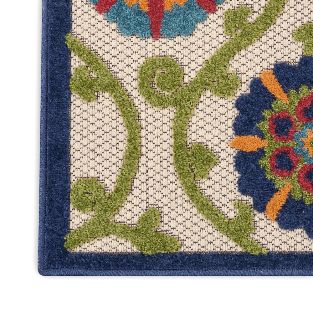10' X 13' Blue Indoor Outdoor Area Rug — view 5