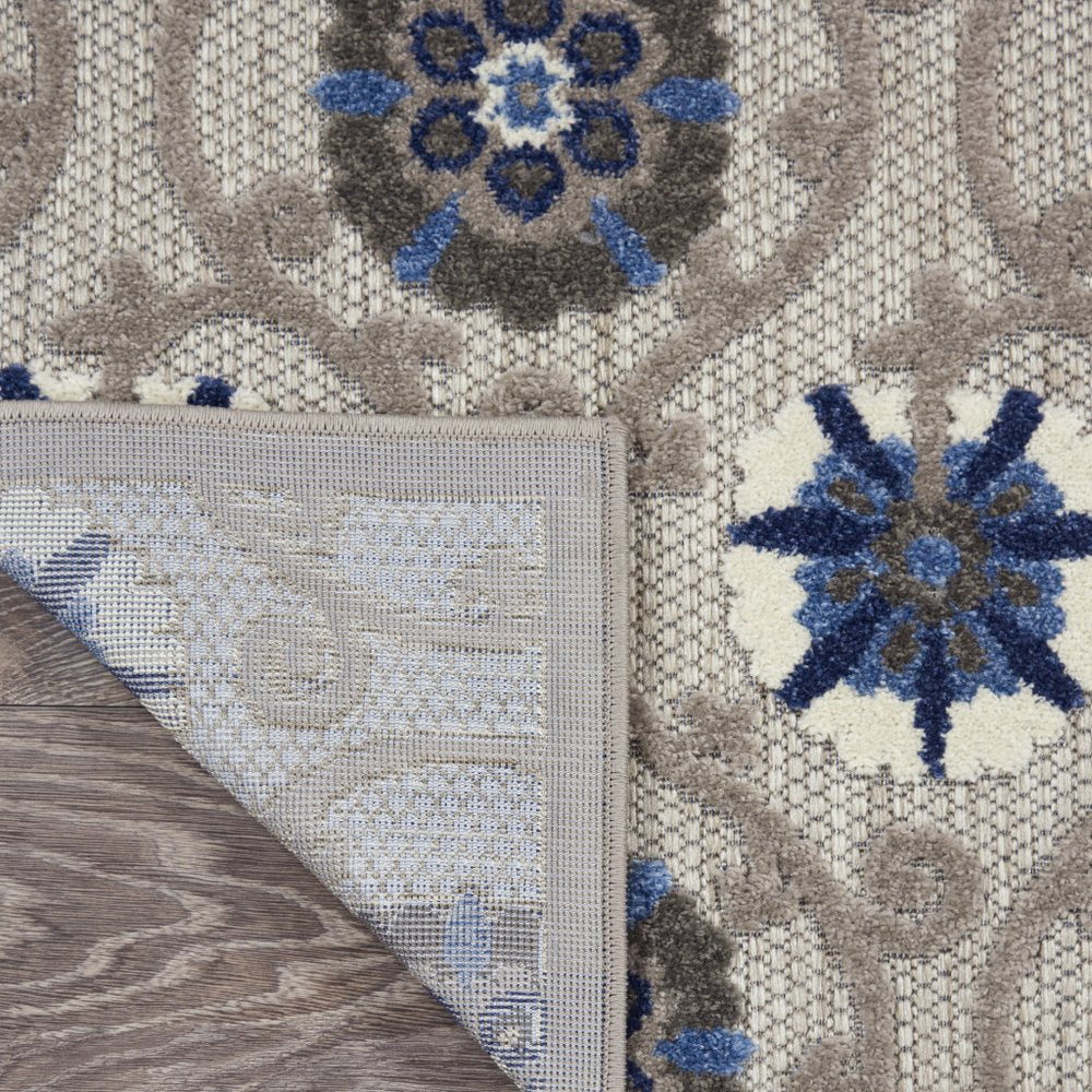 10' X 13' Blue And Gray Indoor Outdoor Area Rug HomeRoots