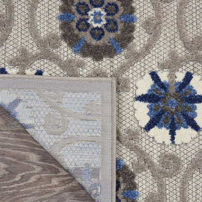 10' X 13' Blue And Gray Indoor Outdoor Area Rug HomeRoots