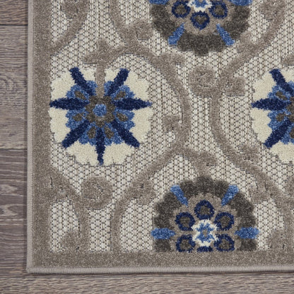 10' X 13' Blue And Gray Indoor Outdoor Area Rug HomeRoots