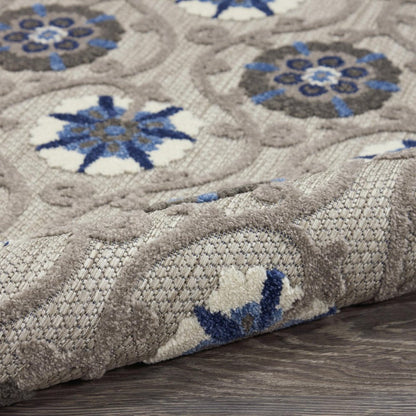 10' X 13' Blue And Gray Indoor Outdoor Area Rug HomeRoots