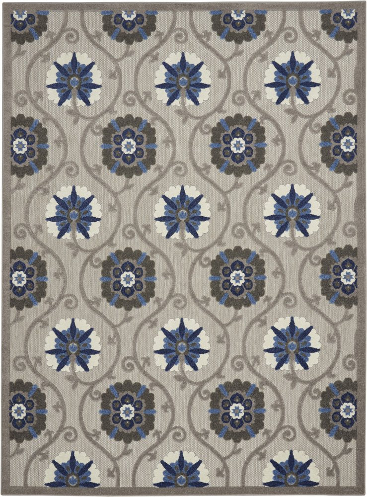 10' X 13' Blue And Gray Indoor Outdoor Area Rug HomeRoots