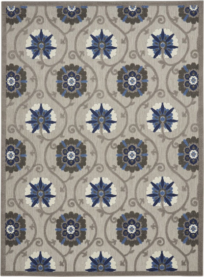 10' X 13' Blue And Gray Indoor Outdoor Area Rug HomeRoots