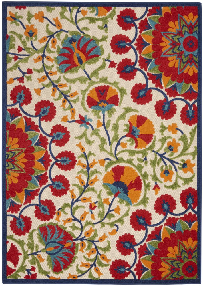 10' X 13' Red And Ivory Indoor Outdoor Area Rug — view 6
