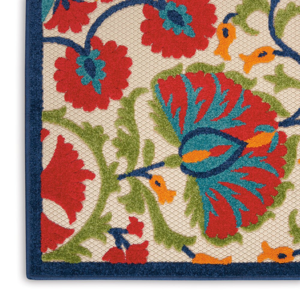 10' X 13' Red And Ivory Indoor Outdoor Area Rug HomeRoots