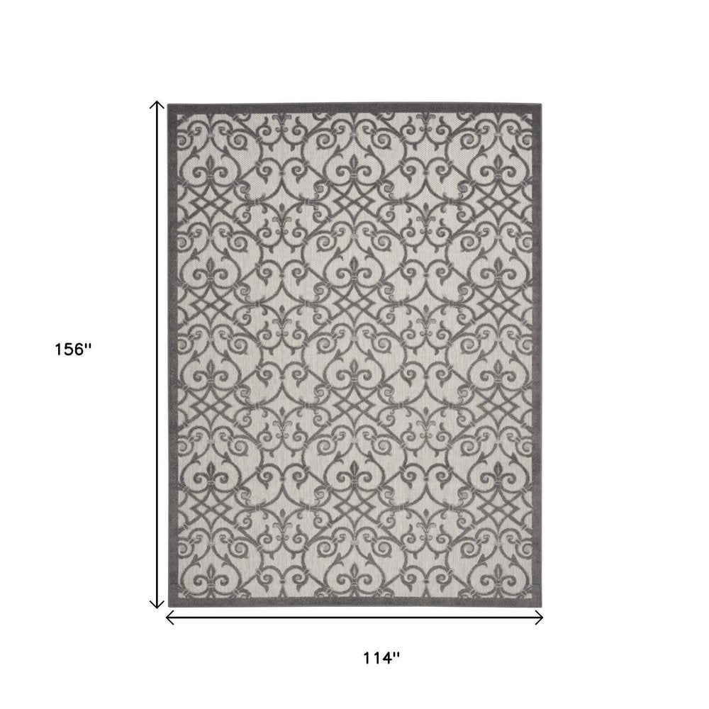 10' X 13' Gray Indoor Outdoor Area Rug — view 4