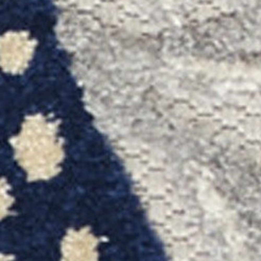 12' Blue And Gray Nautical Indoor Outdoor Runner Rug — view 3