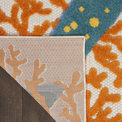 12' X 15' Blue And Yellow Indoor Outdoor Area Rug HomeRoots