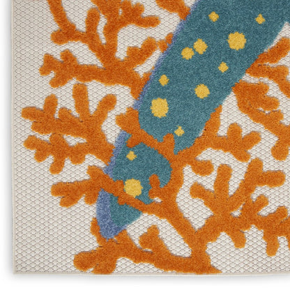 12' X 15' Blue And Yellow Indoor Outdoor Area Rug HomeRoots