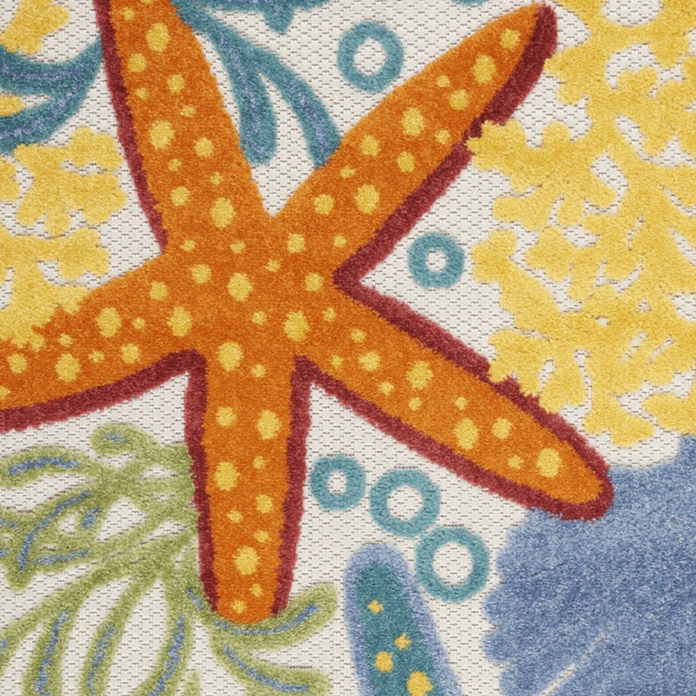 3' X 4' Blue And Yellow Indoor Outdoor Area Rug — view 2