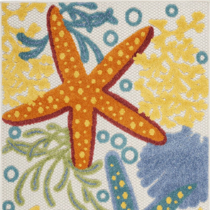 3' X 4' Blue And Yellow Indoor Outdoor Area Rug HomeRoots