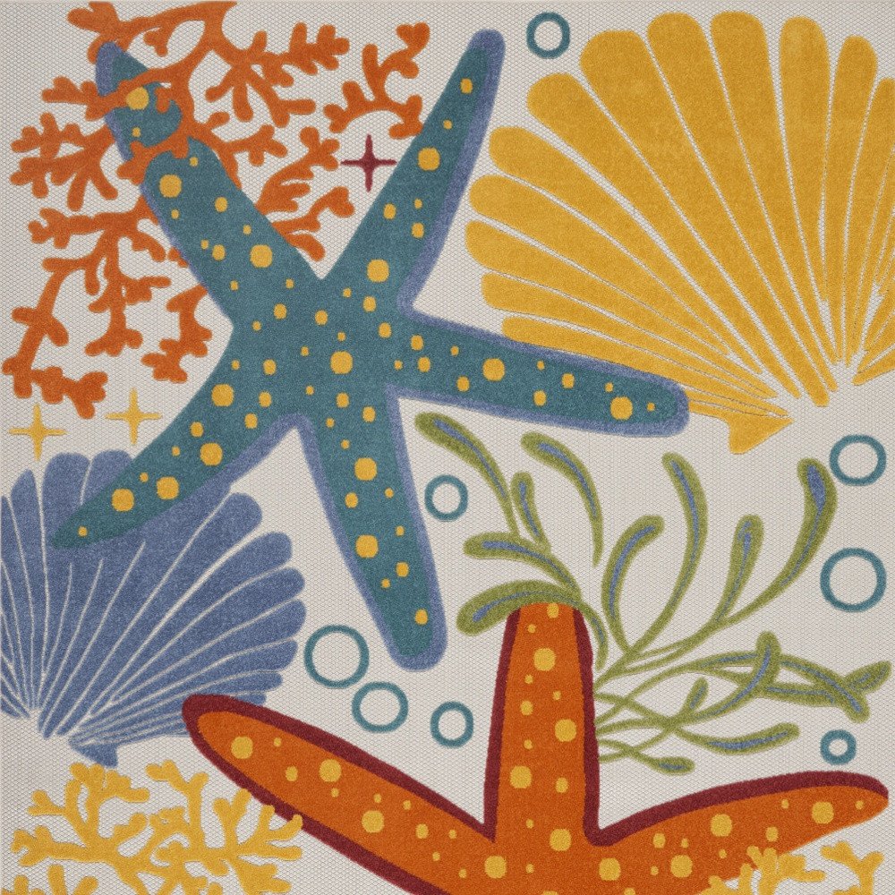 10' X 13' Blue And Yellow Indoor Outdoor Area Rug — view 3