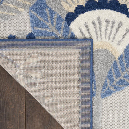 9' X 12' Blue And Gray Indoor Outdoor Area Rug HomeRoots