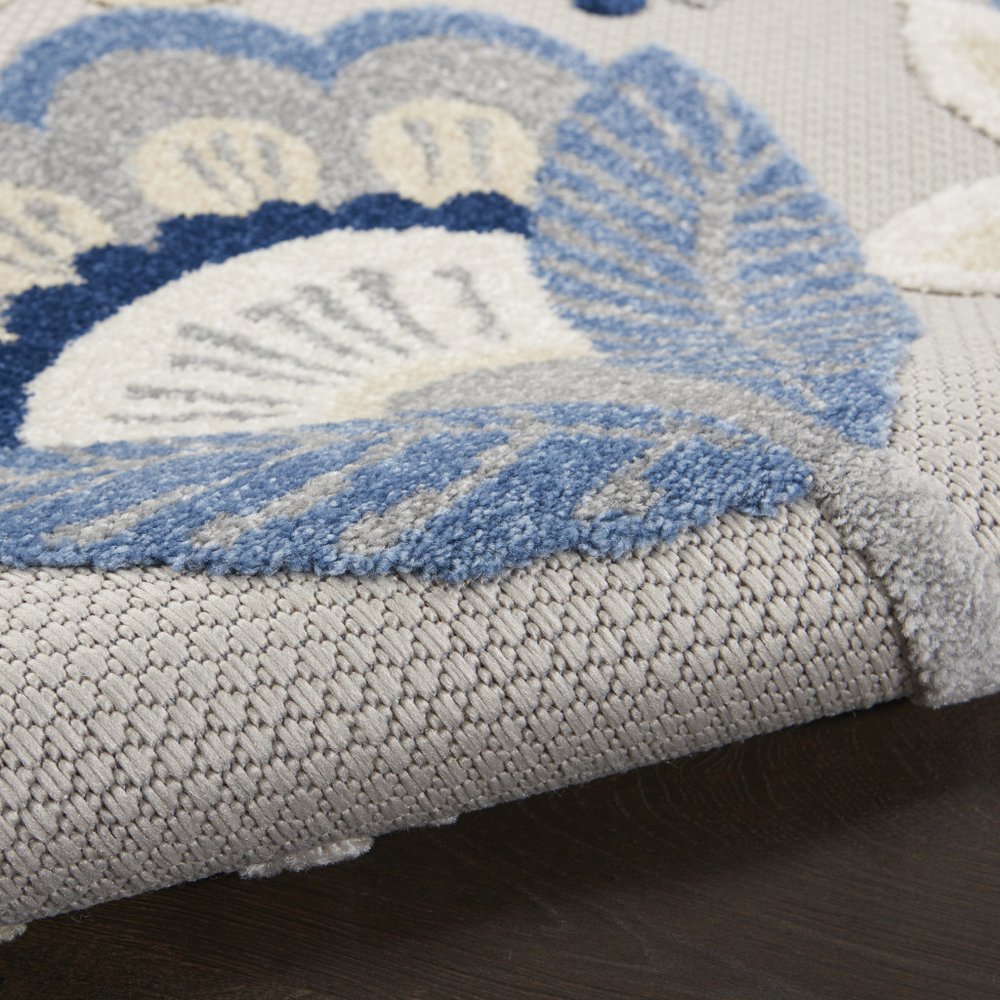 9' X 12' Blue And Gray Indoor Outdoor Area Rug HomeRoots