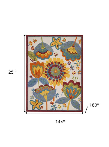 12' X 15' Blue And Yellow Indoor Outdoor Area Rug HomeRoots