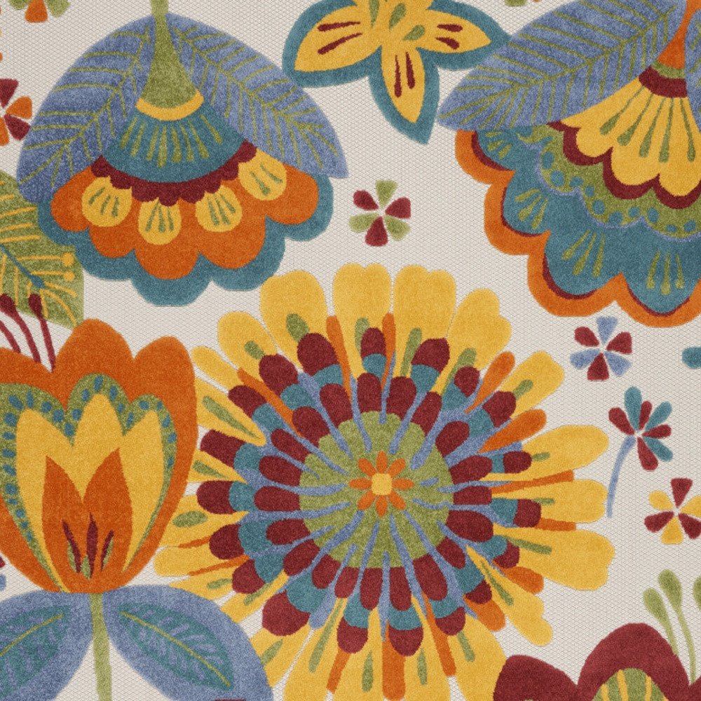 12' X 15' Blue And Yellow Indoor Outdoor Area Rug HomeRoots
