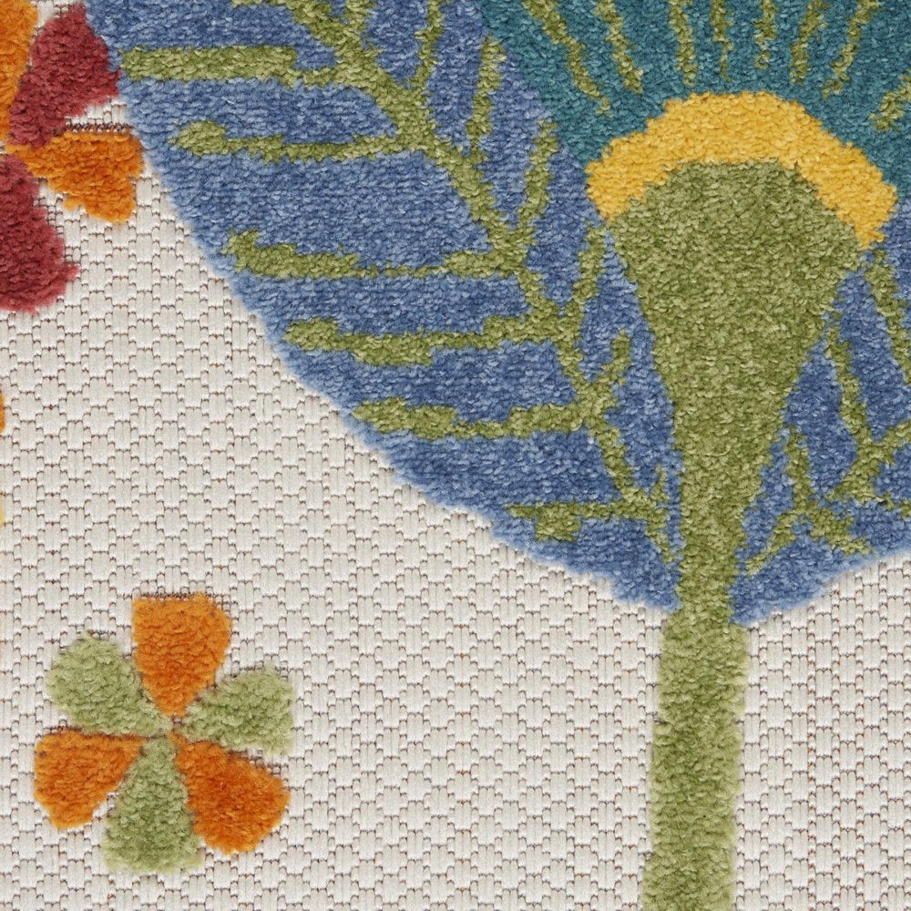 3' X 4' Yellow And Ivory Indoor Outdoor Area Rug HomeRoots