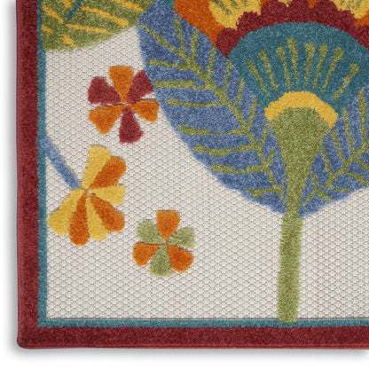 3' X 4' Yellow And Ivory Indoor Outdoor Area Rug HomeRoots