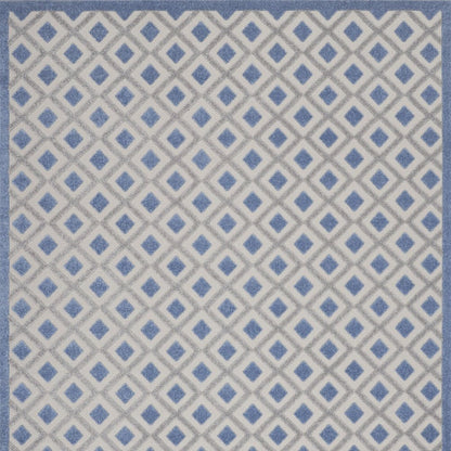 10' X 13' Blue And Gray Indoor Outdoor Area Rug HomeRoots