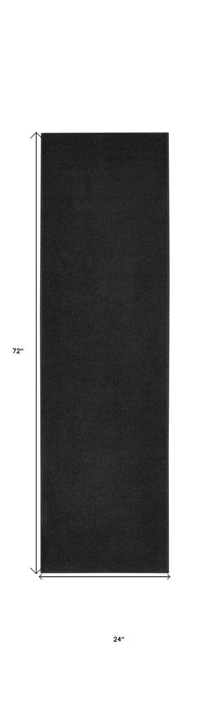 6' Black Indoor Outdoor Runner Rug — view 4
