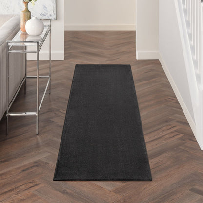 6' Black Indoor Outdoor Runner Rug HomeRoots