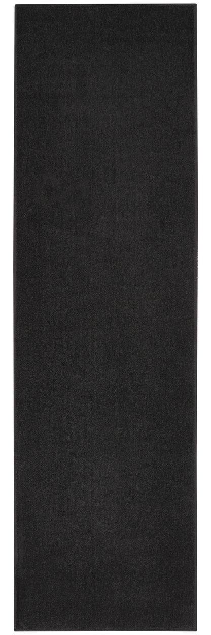 10' Black Non Skid Indoor Outdoor Runner Rug FurniFindUSA
