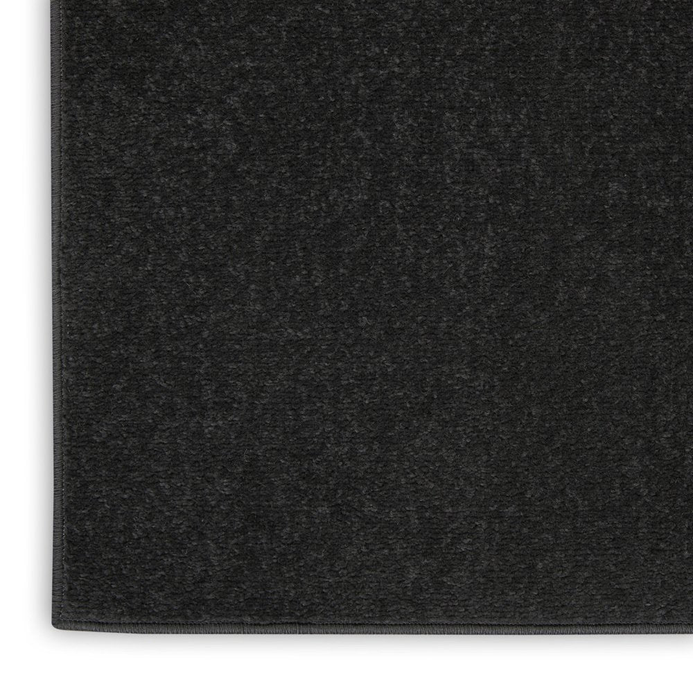 8' Black Indoor Outdoor Runner Rug