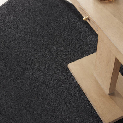 5' X 7' Black Stain Resistant Indoor Outdoor Area Rug HomeRoots