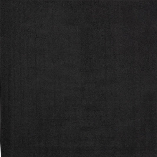 7' Black Square Indoor Outdoor Area Rug