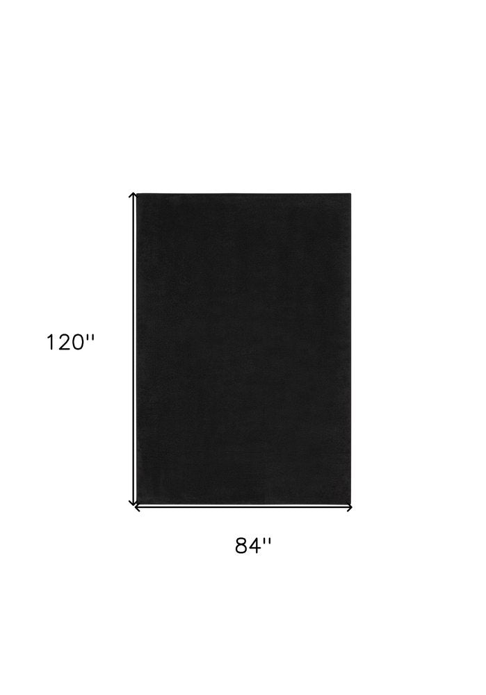 7' X 10' Black Indoor Outdoor Area Rug — view 3