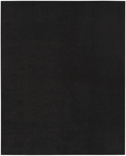 7' X 10' Black Indoor Outdoor Area Rug