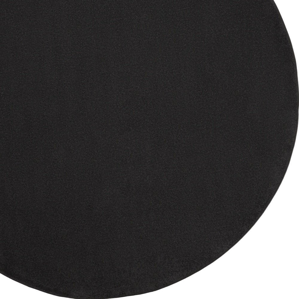 8' X 8' Black Round Indoor Outdoor Area Rug — view 1