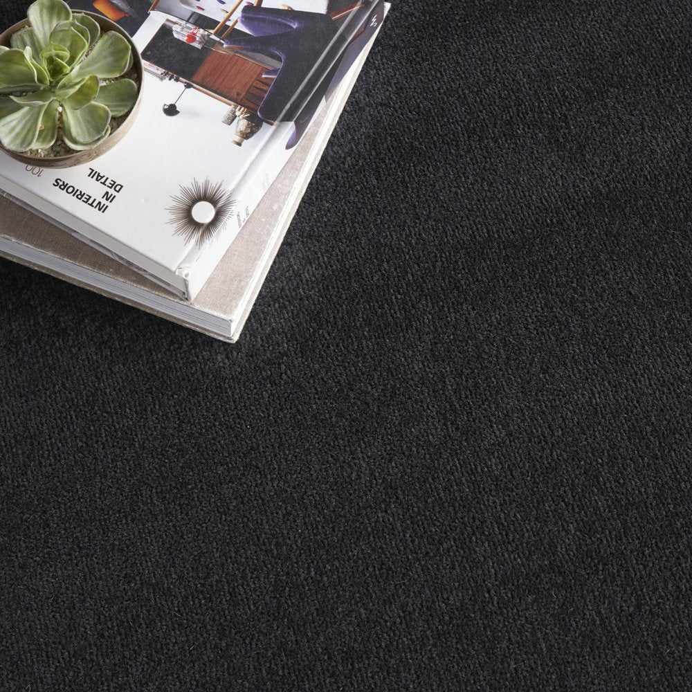 9' X 12' Black Stain Resistant Indoor Outdoor Area Rug HomeRoots
