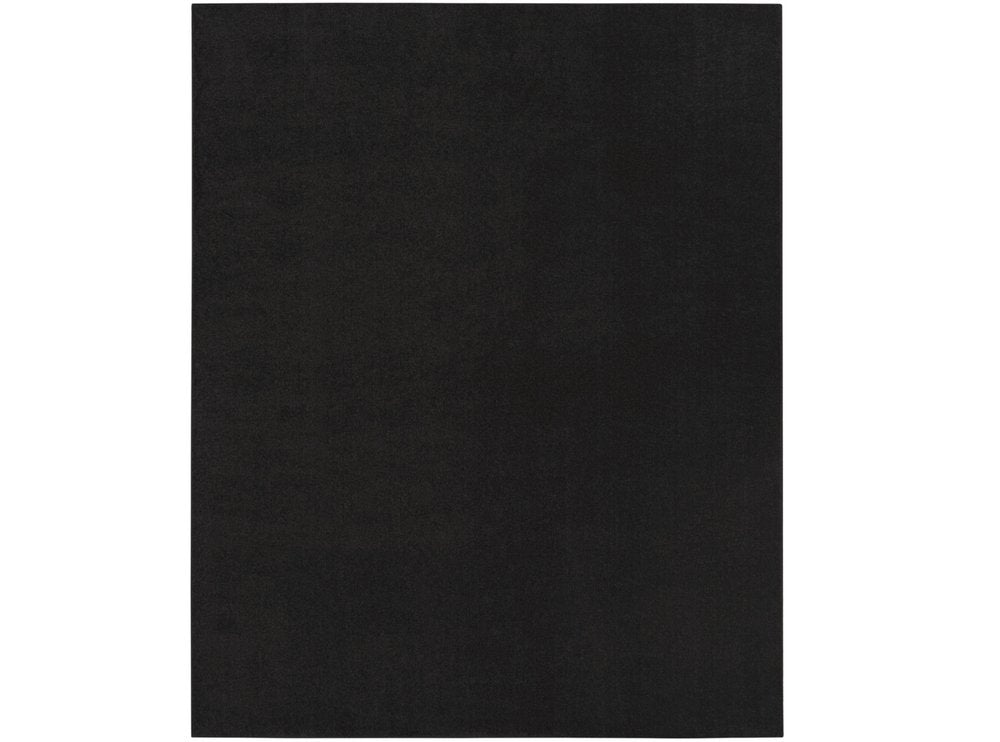 9' X 12' Black Stain Resistant Indoor Outdoor Area Rug HomeRoots