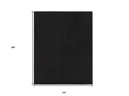 9' X 12' Black Stain Resistant Indoor Outdoor Area Rug HomeRoots