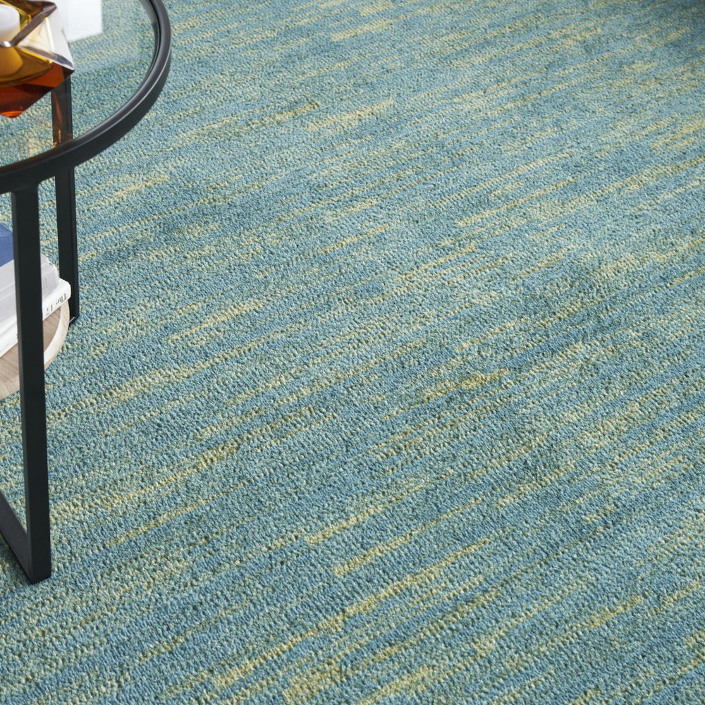 10' X 14' Blue And Green Indoor Outdoor Area Rug — view 7