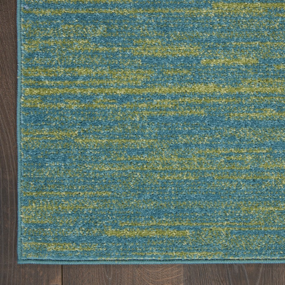 4' X 6' Blue And Green Indoor Outdoor Area Rug — view 10