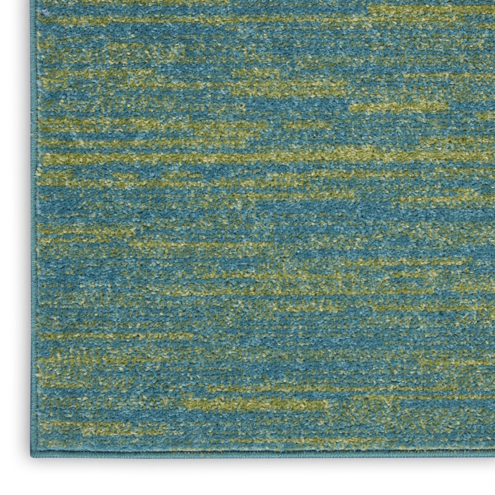 5' X 7' Blue And Green Indoor Outdoor Area Rug — view 6