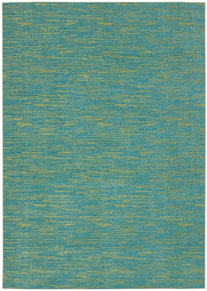 6' X 9' Blue And Green Indoor Outdoor Area Rug — view 1