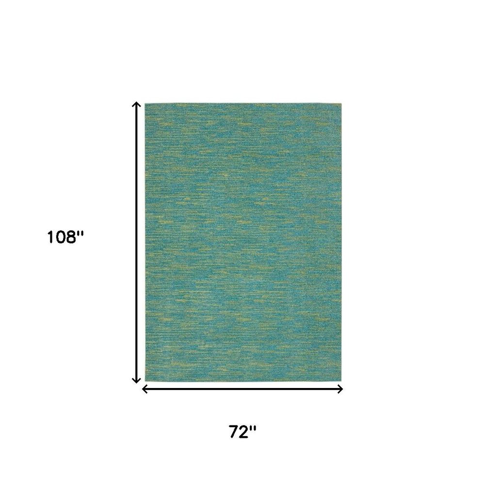 6' X 9' Blue And Green Indoor Outdoor Area Rug HomeRoots