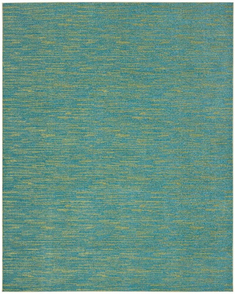 7' X 10' Blue And Green Indoor Outdoor Area Rug — view 1