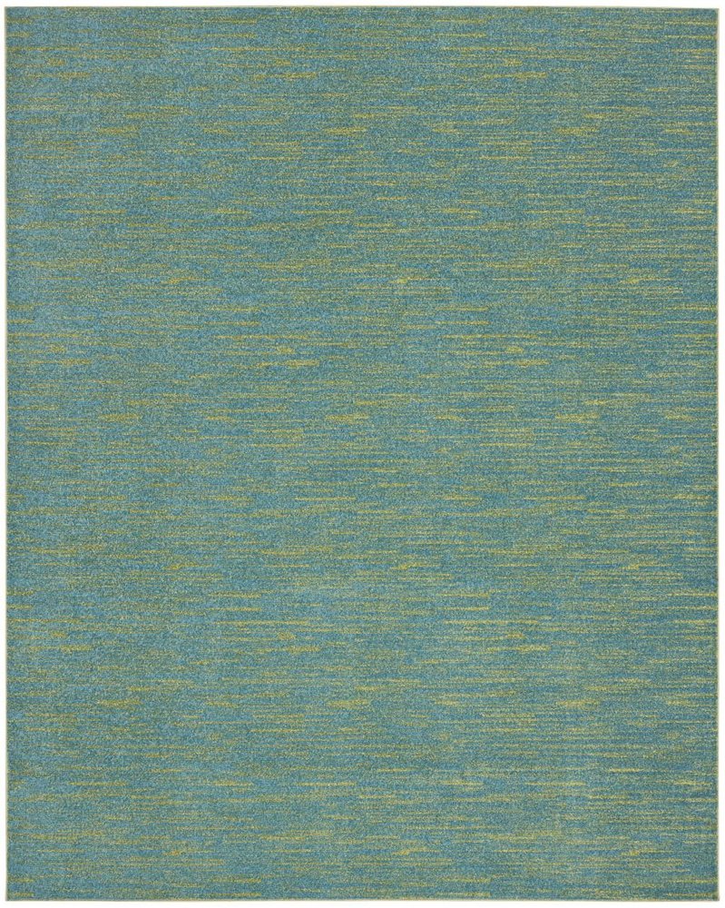 7' X 10' Blue And Green Indoor Outdoor Area Rug — view 8