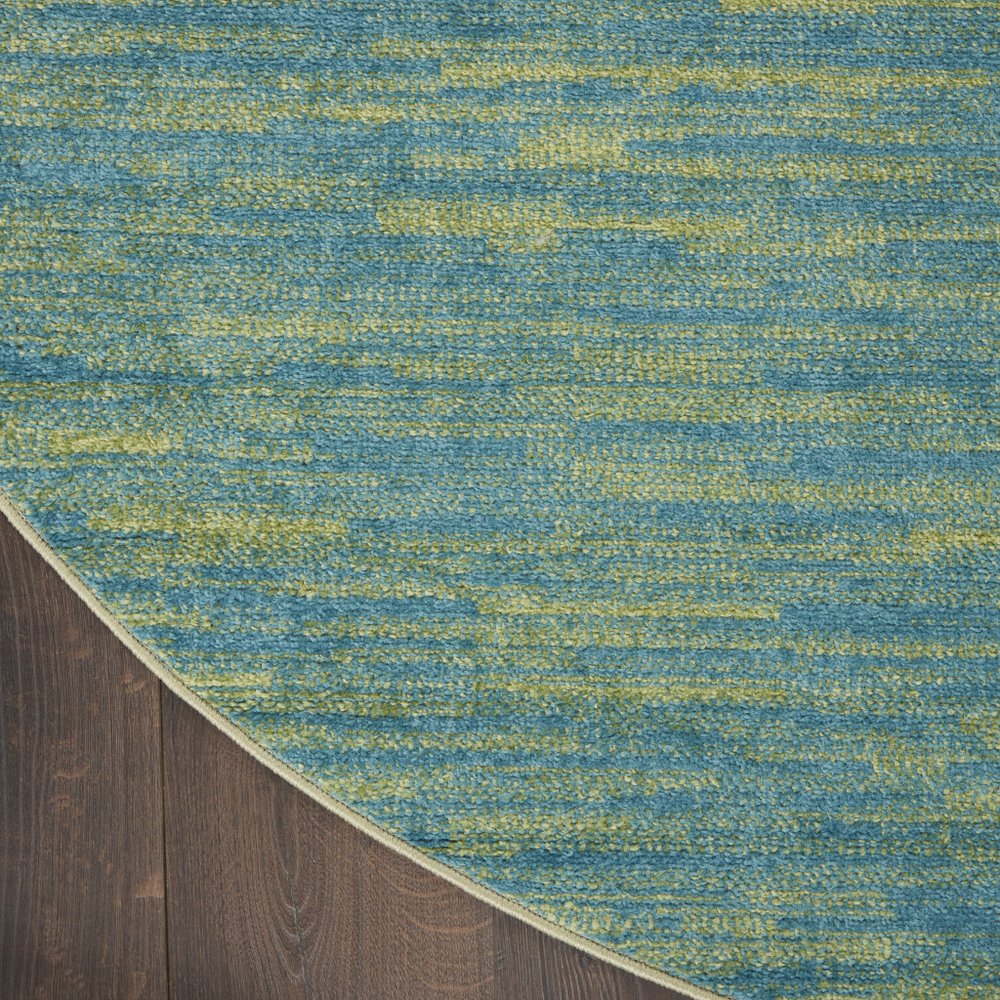 8' X 8' Blue And Green Round Indoor Outdoor Area Rug HomeRoots