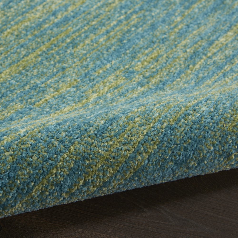 8' X 8' Blue And Green Round Indoor Outdoor Area Rug — view 12