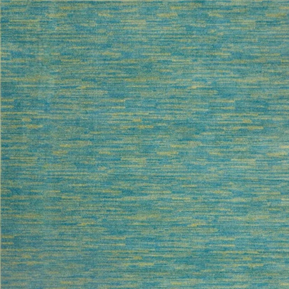 9' Blue And Green Indoor Outdoor Area Rug — view 3